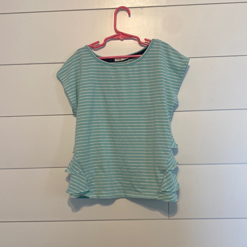 Girls Copper Key Dillards Ruffle Baby Babydoll Tee T-shirt Preppy